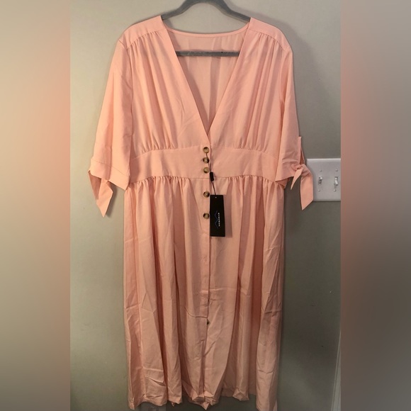 Women's Loose Short Sleeve Button Down Sundress Spring and Summer Casual Dresses - Picture 9 of 16